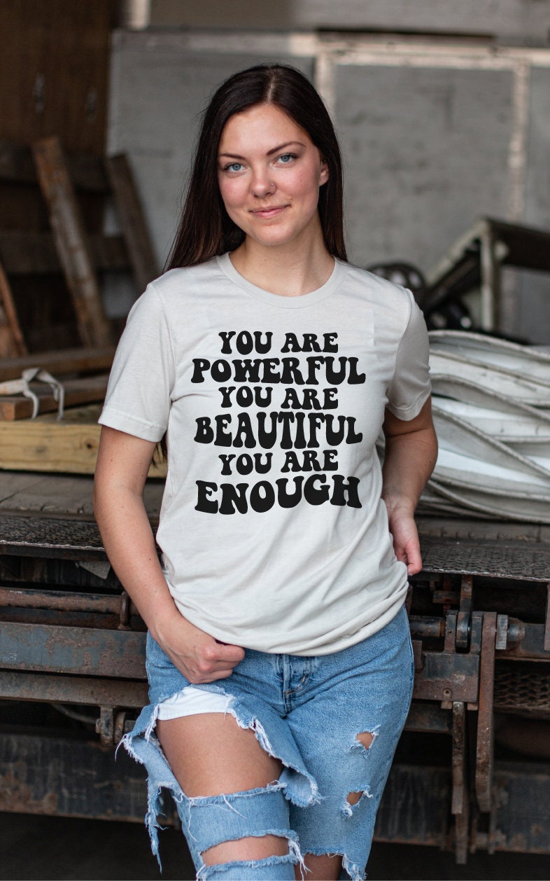 You Are Powerful You Are Beautiful You Are Enough svg, Self Love Club svg, Girl Power svg, Grl Power
