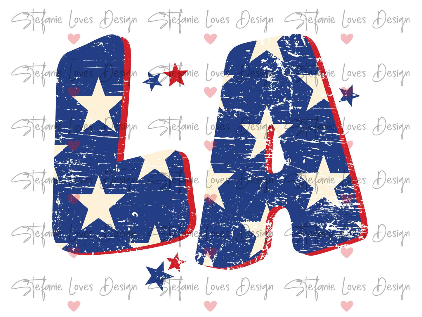Louisiana LA Star Distressed Patriotic Design, Louisiana png, American Digital Download