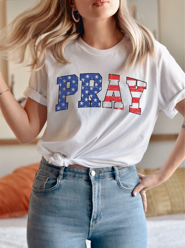 Pray America Distressed, Pray png, Prayer png, Digital Design