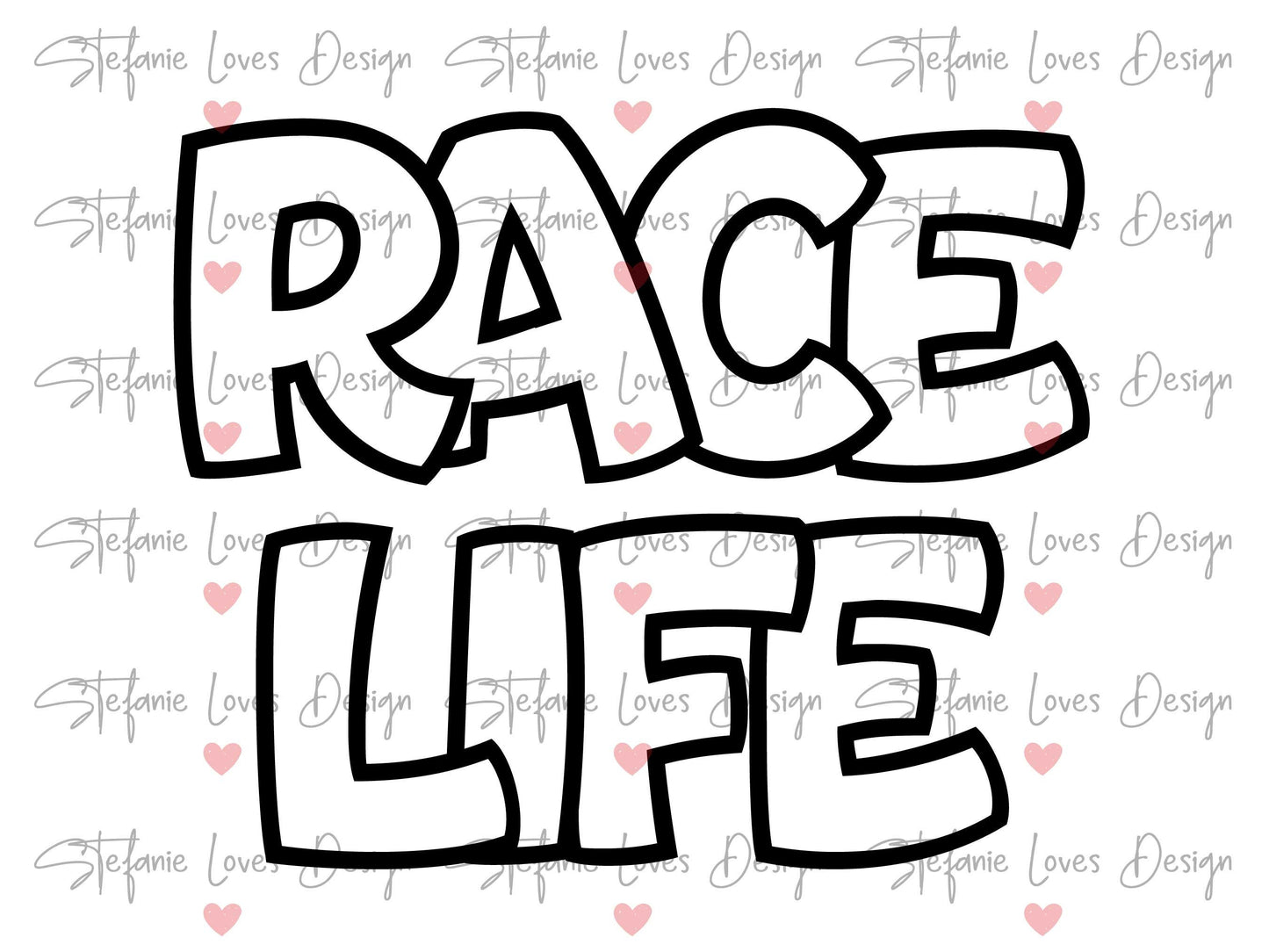 Race Life svg, Race Life Outline svg, Digital Design