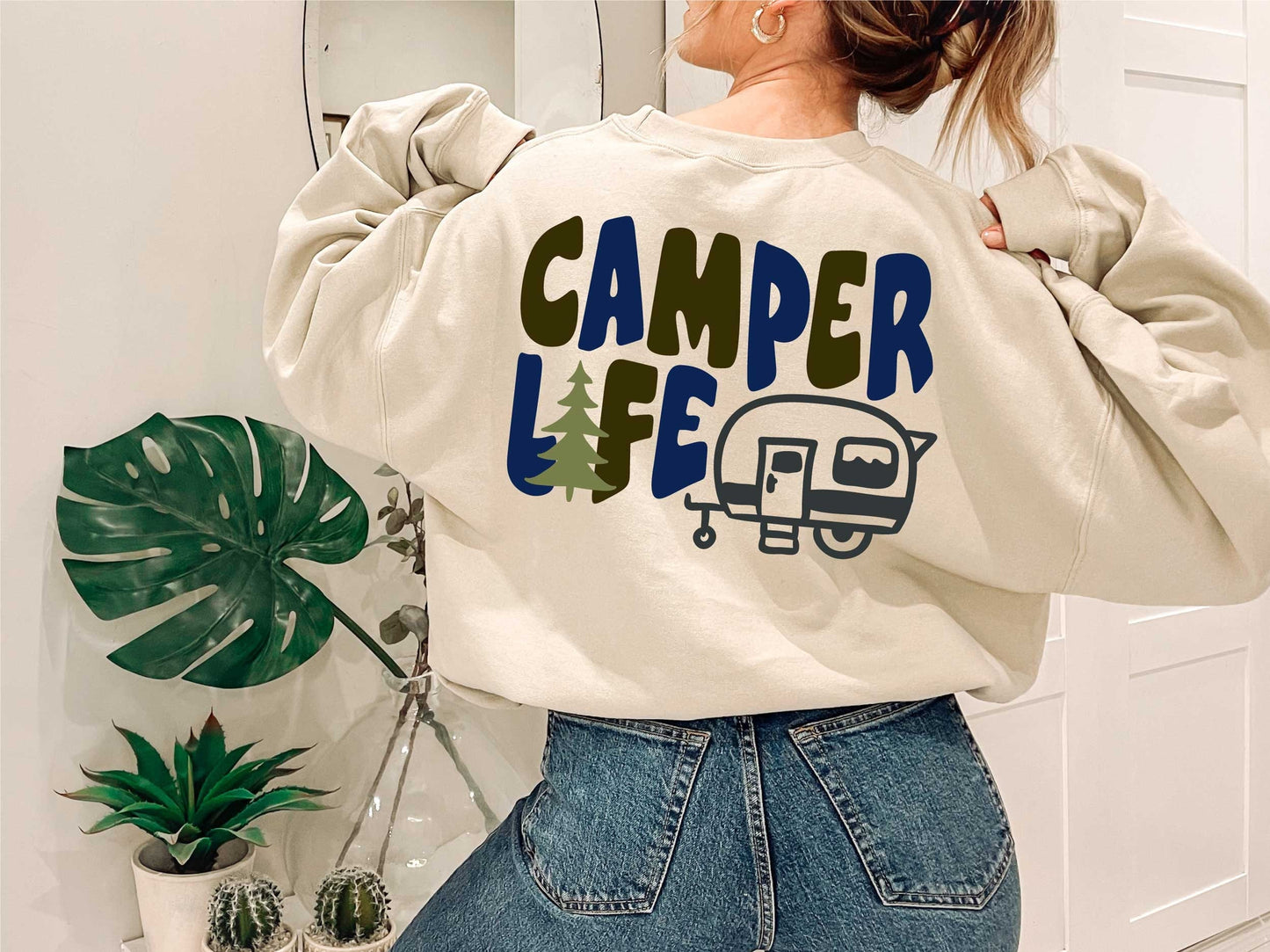 Camper Life svg, Happy Camper, WavyLetters, Digital Design