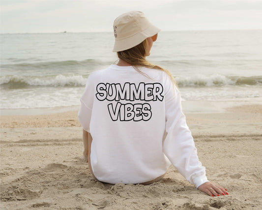 Summer Vibes svg, Summer Vibes Outline svg, Summer, Digital Design