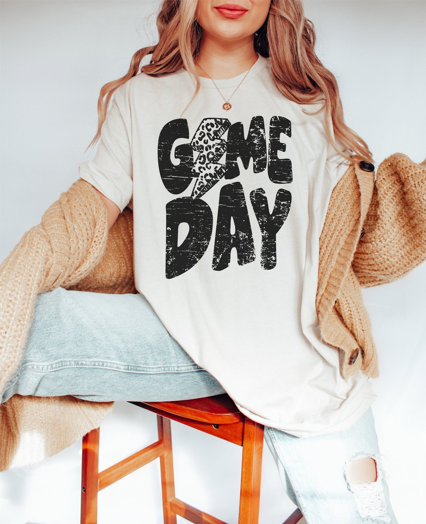 Game Day Lightning Bolt png, Distressed Game Day png, Sports png, Digital Design Black and White