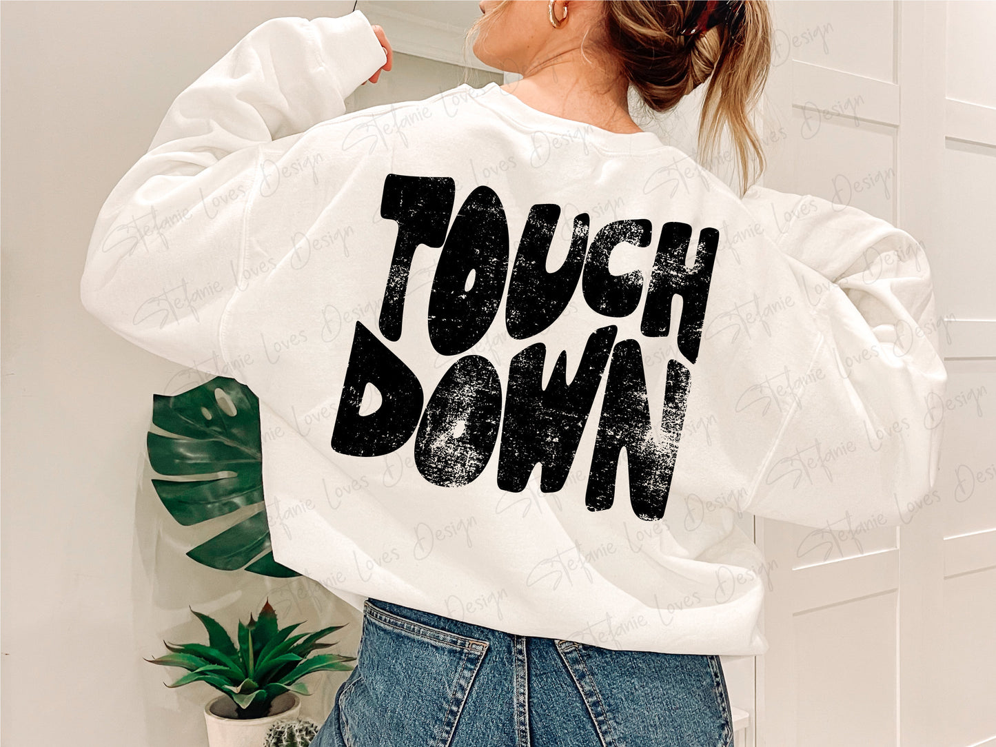 Touchdown png, Distressed Touchdown png, Football png, Sports png, Digital Design