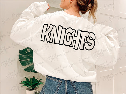 Knights svg, Knights Outline svg, Knights shirt svg, Digital Design, Knights Mascot