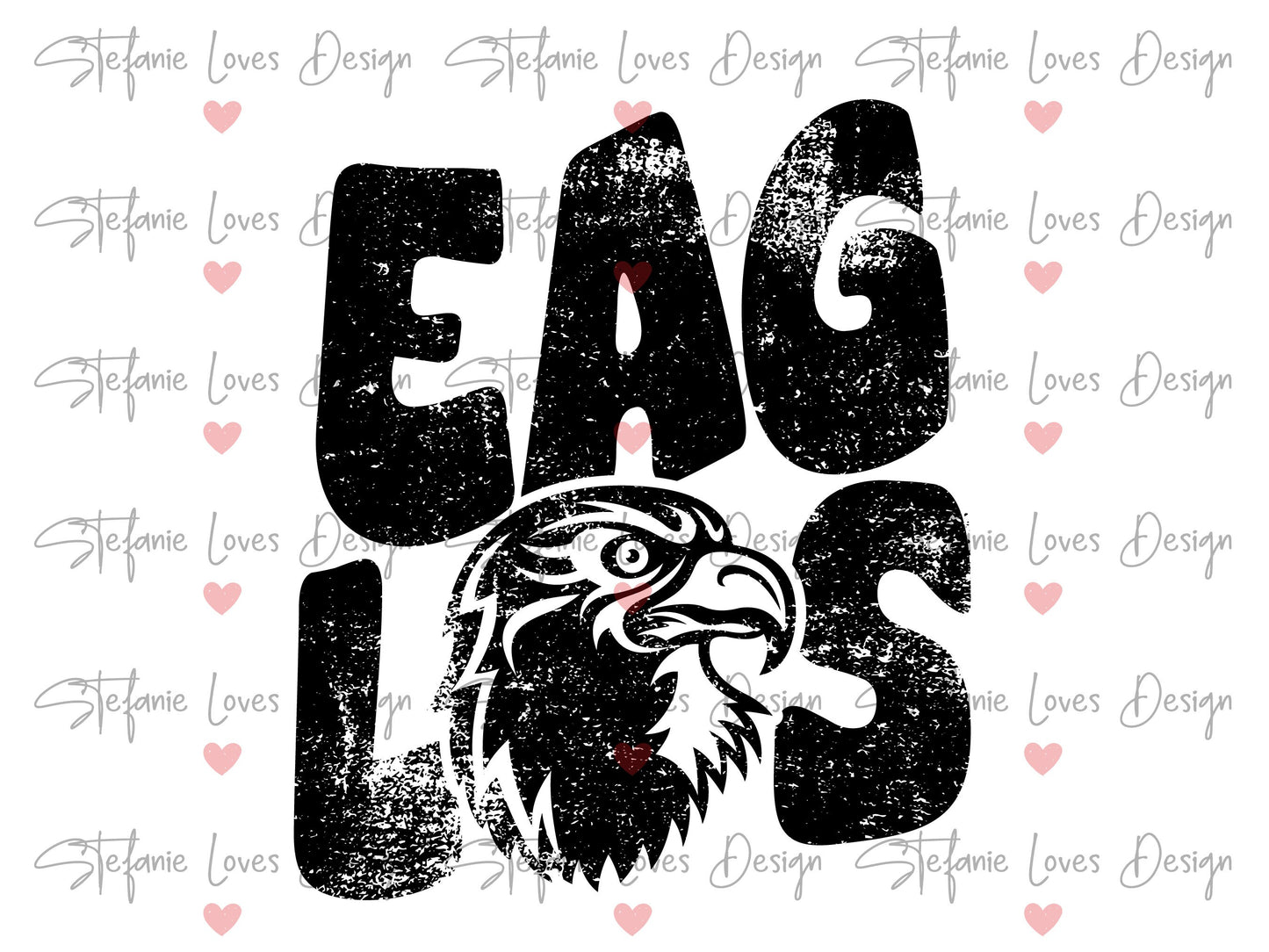 Eagles png, Distressed Eagles Mascot png, Digital Design, Eagles