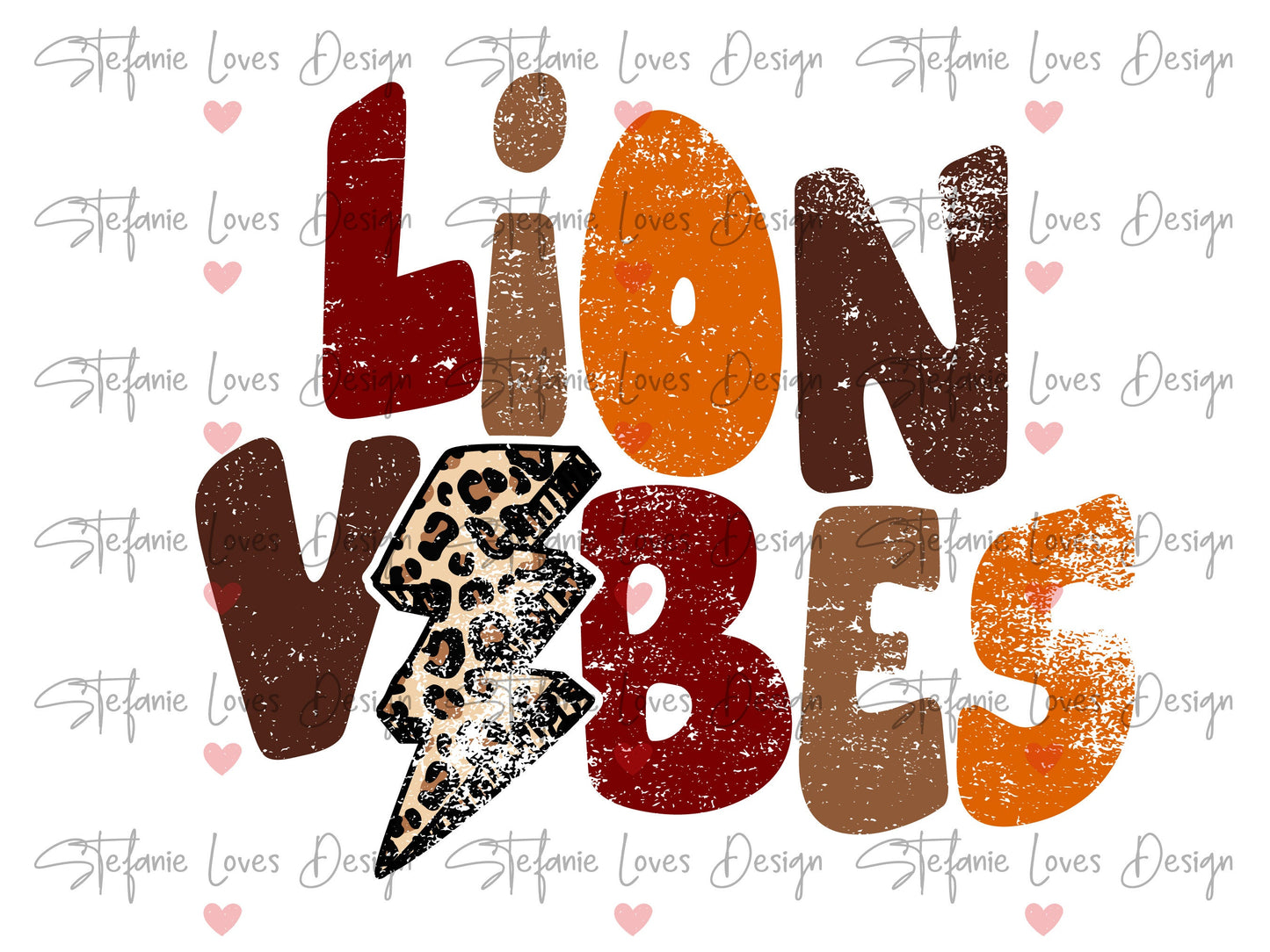 Lion Vibes png, Distressed Lion Vibes Mascot png, Digital Design, Lions