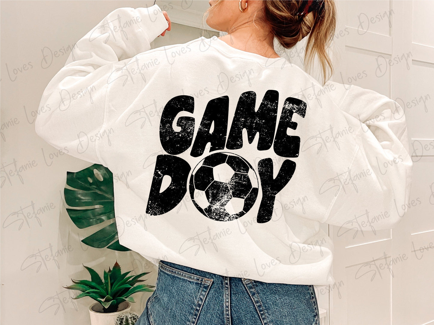 Game Day Soccer png, Distressed Game Day png, Soccer png, Sports png, Digital Design
