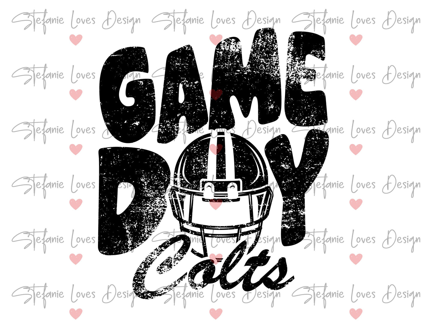 Game Day Colts png, Distressed Game Day Helmet png, Game Day Football Helmet