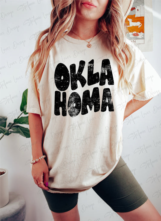 Oklahoma png, Distressed Oklahoma png, Oklahoma Shirt png, Digital Design