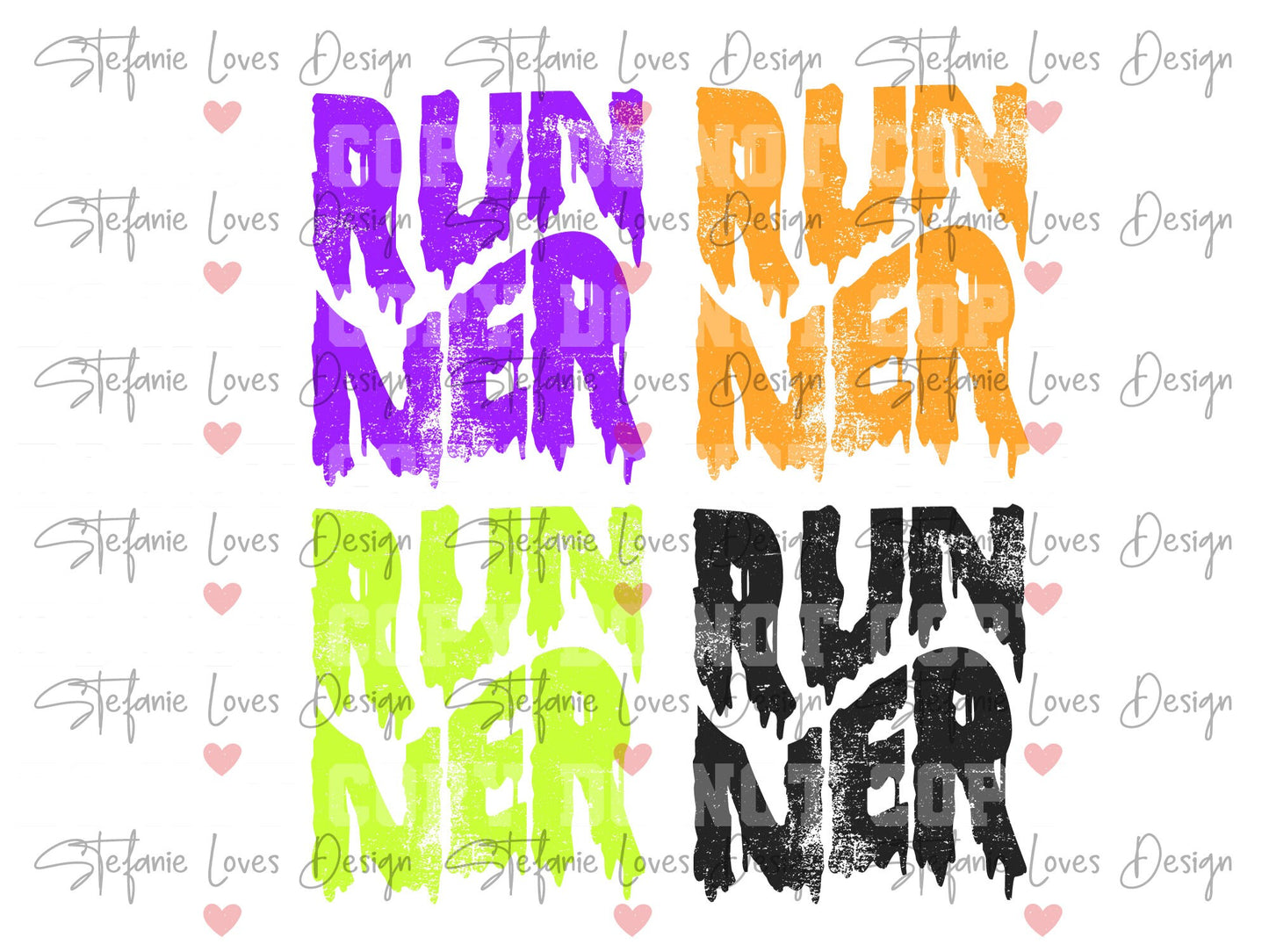 RUNNER HALLOWEEN Distressed Digital Design, Halloween, Fall, PNG, Digital Download,