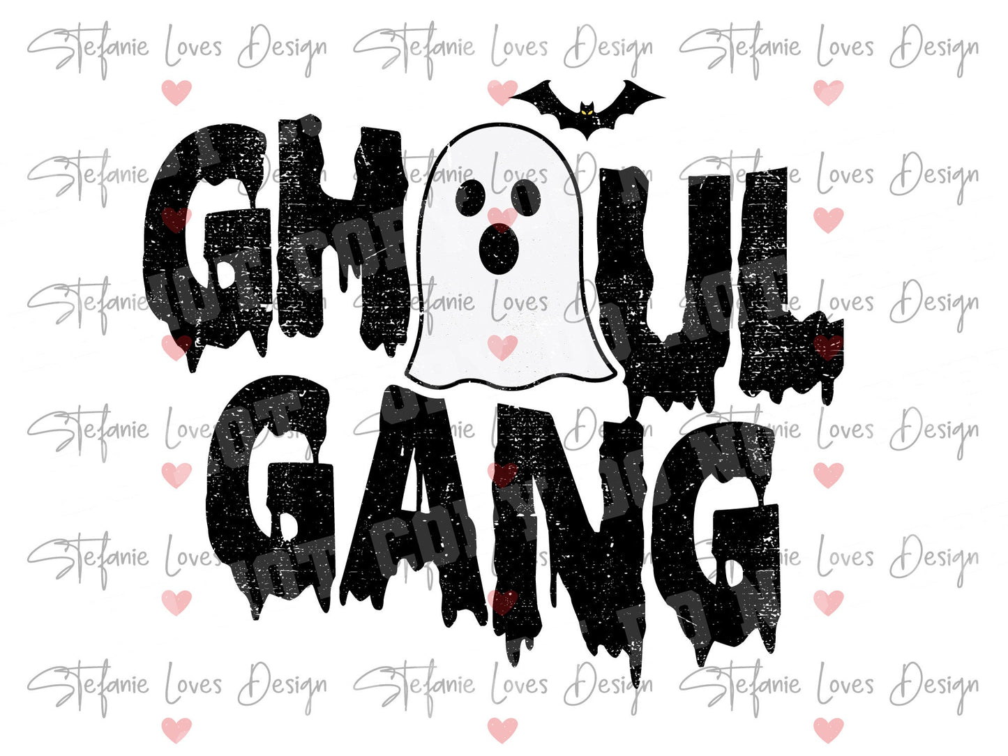 Ghoul Gang Distressed png, Halloween Digital Download
