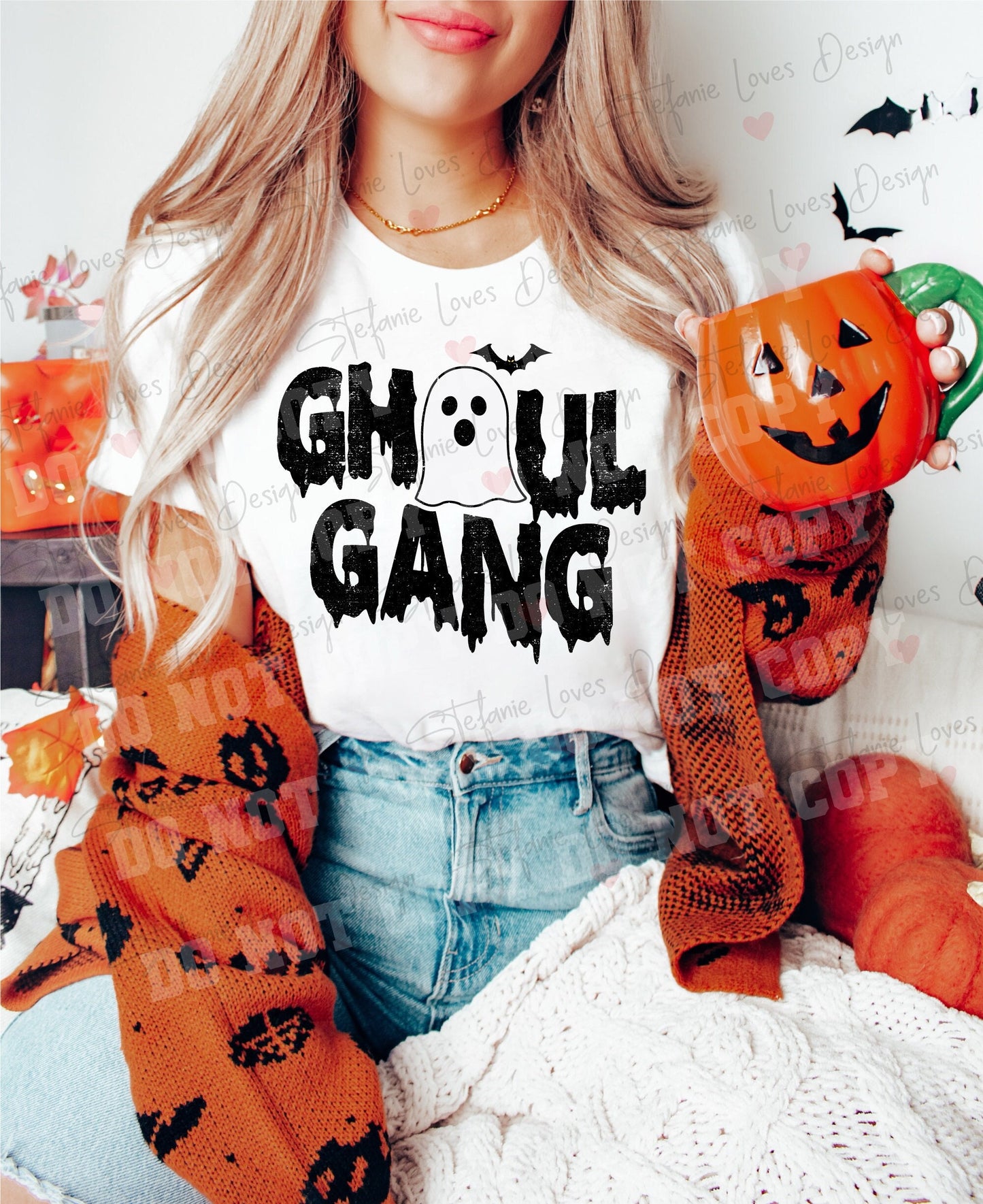 Ghoul Gang Distressed png, Halloween Digital Download