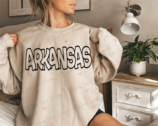 ARKANSAS Outline svg and png, Digital Design