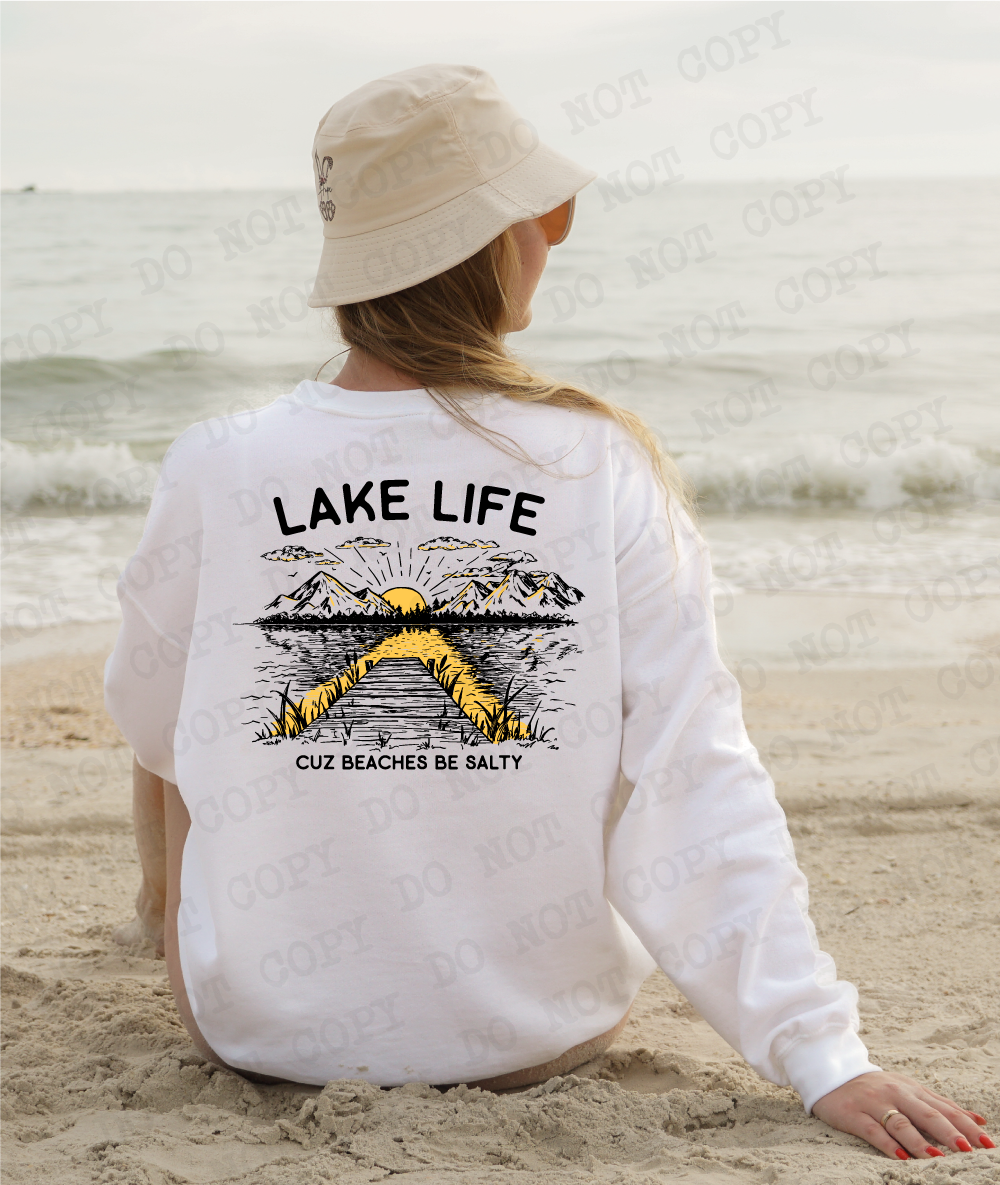 Lake Life Cuz Beaches Be Salty png Summer, Digital Design
